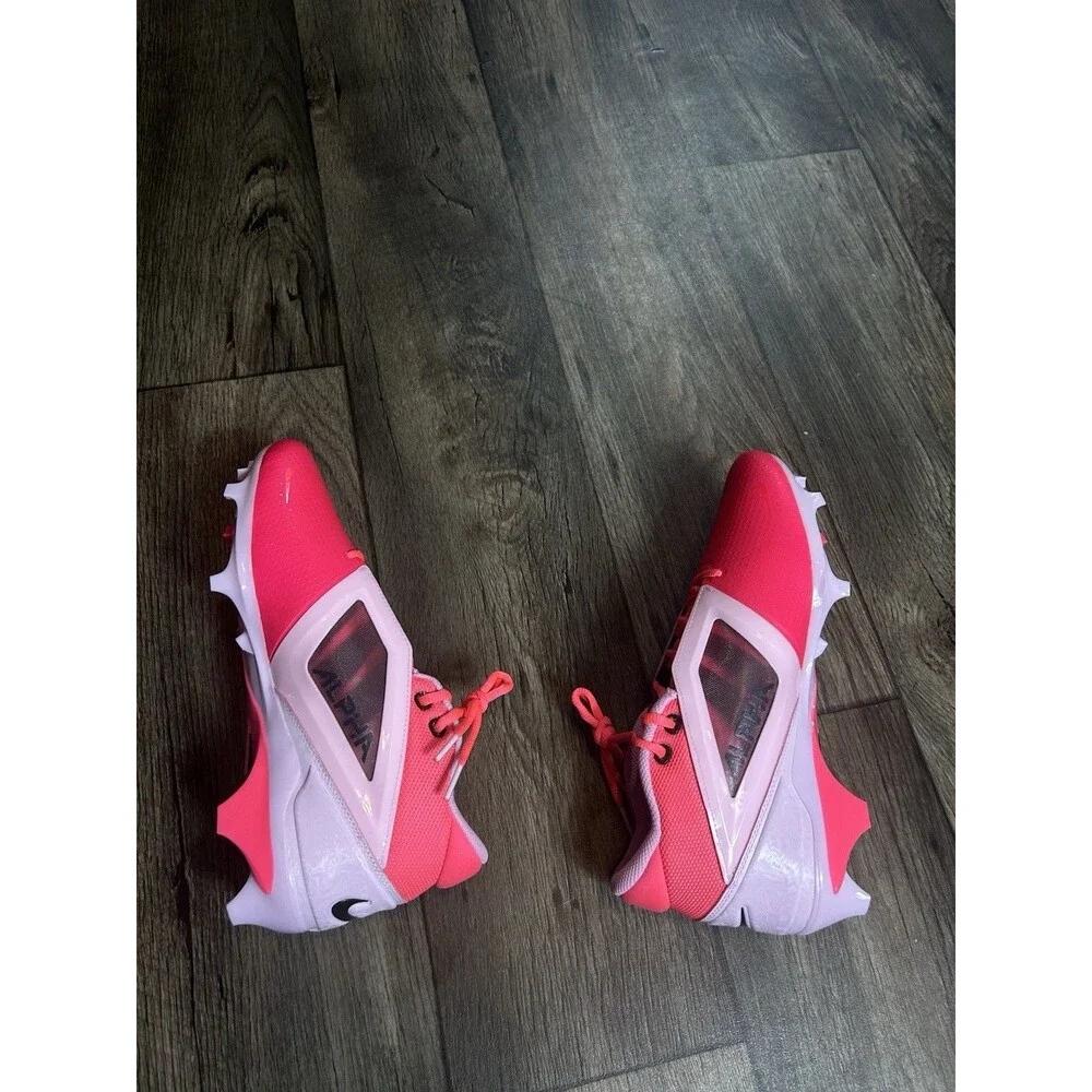 Nike Alpha Menace 4 Pro NRG Racer Pink/Grey Cleats HJ4568-600 Men’s Size 9 - Picture 5 of 7